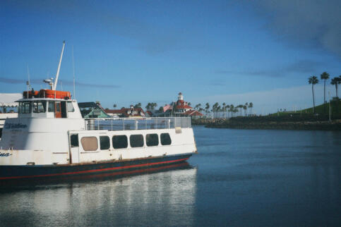 boat outside the aquarium!